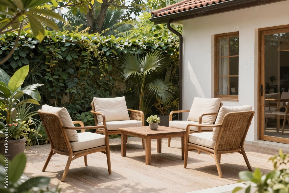 Fototapeta premium Relaxing Patio Seating - Outdoor Living Space