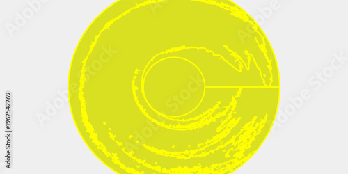 Circle brush stroke vector isolated on white background. yellow enso zen circle brush stroke.For stamp,seal, ink and paintbrush design template. Sun grunge hand drawn circle shape, vector illustration