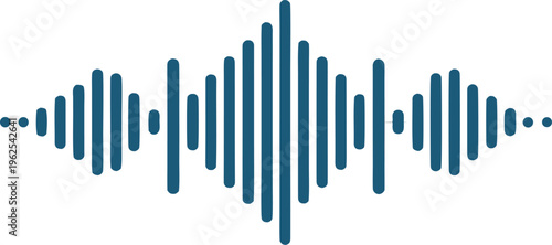 Obraz na plátně Minimal sound wave with geometric audio bars audio waveform geometric bars minim