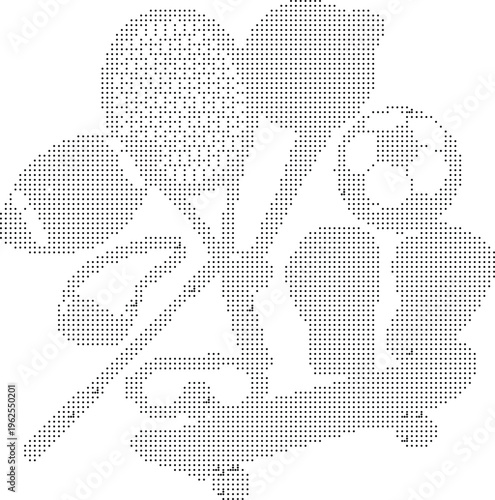 Sports equipment pixeleted bitmap dither halftone vector illustration icon graphic design