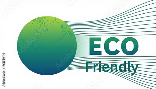 Eco-Friendly Logo Design with Green Earth Globe and Modern Typography for Sustainable Business Branding