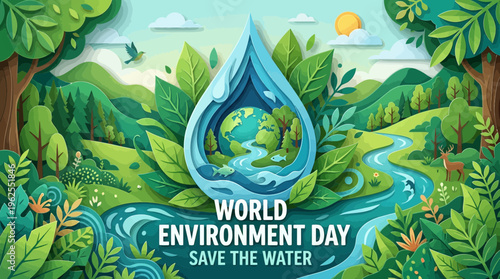 World Environment Day eco friendly water conservation.
