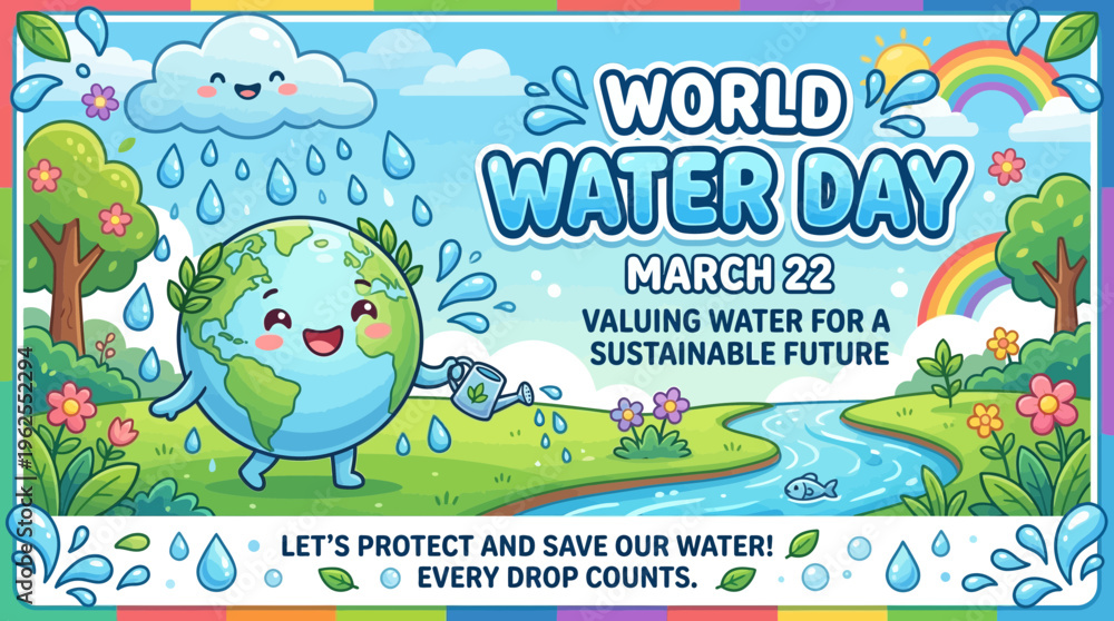 Fototapeta premium World Water Day Sustainable Future Concept.
