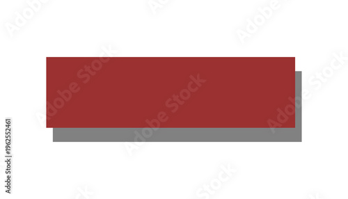 red flat button with shadow