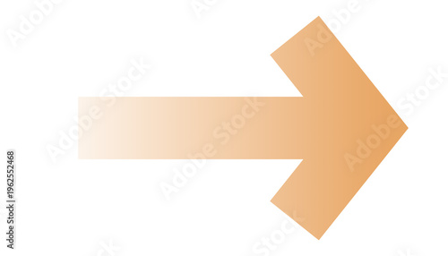 Simple orange-red arrow pointing right on transparent background