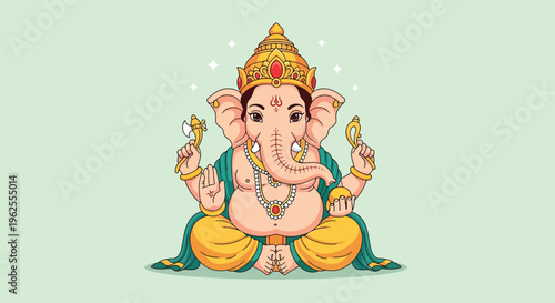 Lord Ganesha Hindu God Elephant Head Deity.