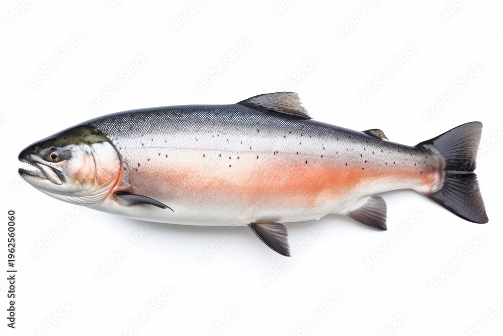 Obraz premium Raw atlantic salmon displaying its vibrant colors