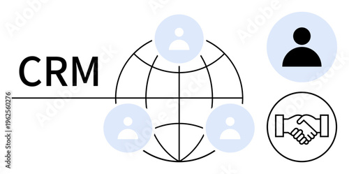 CRM concept. CRM tools for managing customer relationships and enhancing client engagement. CRM systems improve customer service, data organization, and team collaboration. Ideal for business