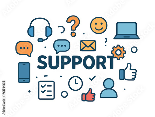 Customer support and service experience concept focused on communication, problem solving and helping users through responsive assistance in modern digital