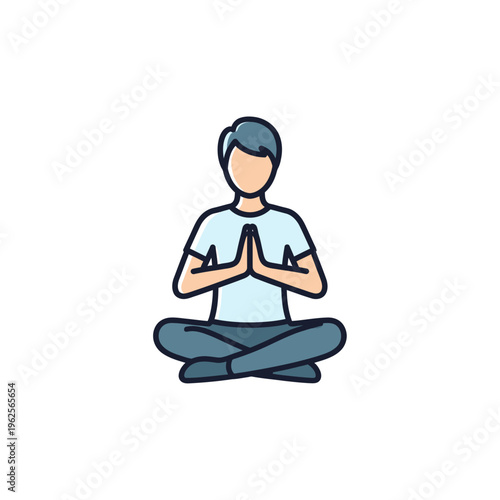a man sitting in a meditative pose.