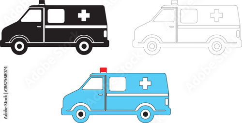  ambulance icon for emergency medical transport