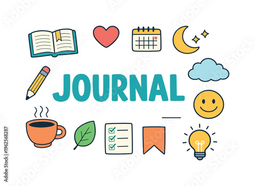 Daily journaling and self reflection concept centered on writing thoughts, tracking emotions and improving mental clarity through consistent personal expression