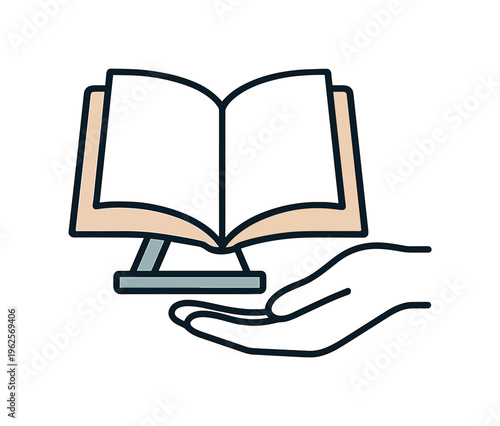 Preventing book spine damage during storage and reading highlighting careful handling and longevity of personal items, a slightly open book supported by a small stand expressing