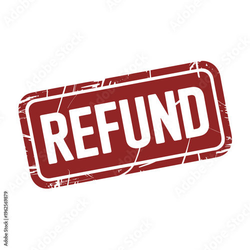 Refund stamp icon for business and financial purposes