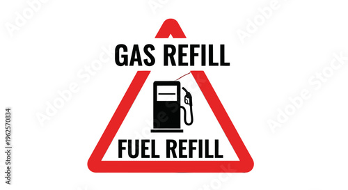 Gas refill fuel station sign.