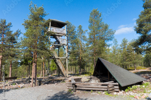 Canvastavla Ounasvaara Observation Tower and barbecue shelter in Rovaniemi, Finland