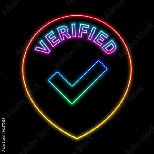 Neon light speech bubble. Approved credit card line icon. Accepted payment methods sign. Verification symbol. Neon light background. Payment methods glow line. Brick wall banner. Vector