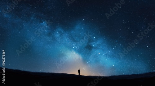 Expanding Horizon silhouette under Milky Way stars career growth vision new beginnings