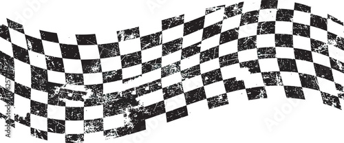 Abstract racing background with grunge texture, Distressed checkered flag waving,
