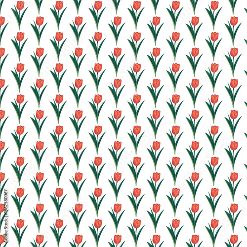 Seamless Floral Pattern Vector with Elegant Botanical Design