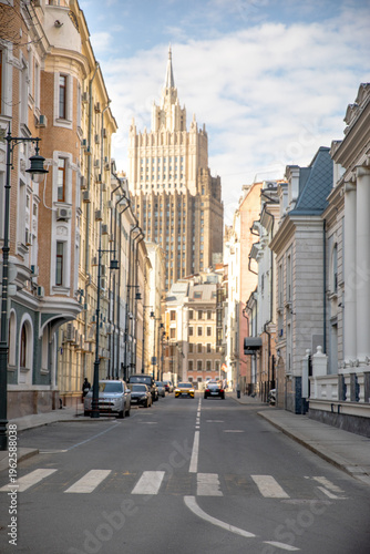 the street of the Moscow city