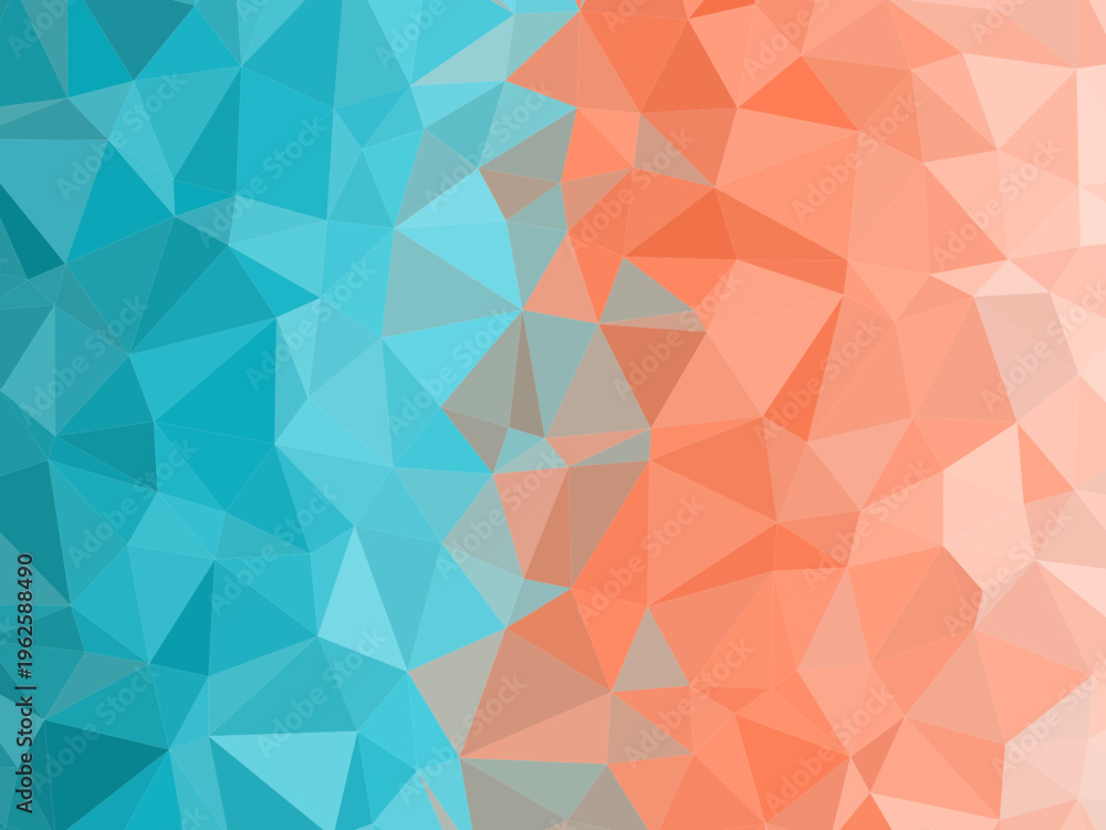 Obraz premium Colorful Low Poly Mosaic Pattern Digital Art Design