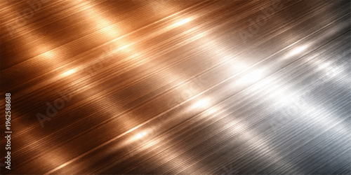 Abstract metal texture with diagonal lines and metallic highlights, evokes a sense of modernism and industrial design. The smooth, reflective surface plays with light.