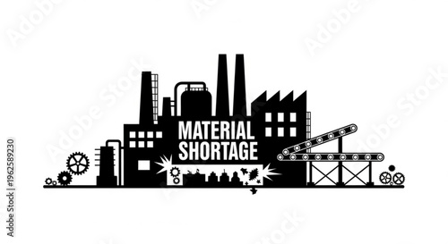 silhouette of a factory