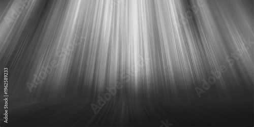 abstract display of beams of light cascading downwards, create a striking interplay of light and shadow, capturing a sense of energy and ethereal. 