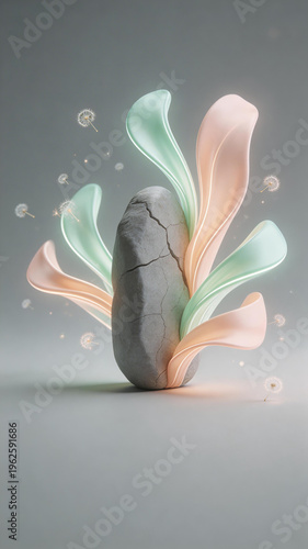 zen stones with colors leaves