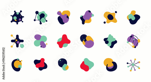 Abstract Organic Blob Shapes Vector Collection for Modern Design, Fluid Elements, Dynamic Graphics, and Creative Backgrounds. Contemporary Art Set.