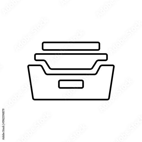 ファイル保存の線画アイコン