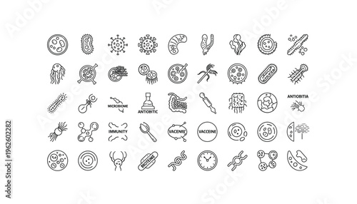 Scientific microbiology elements collection for medical use