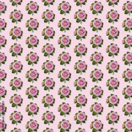 Seamless Floral Pattern Vector with Elegant Botanical Design