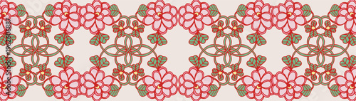 floral, vector, illustration, outline flowers, flower pattern, seamless pattern, vintage, home furnishing, textile pattern digital wallpaper, 