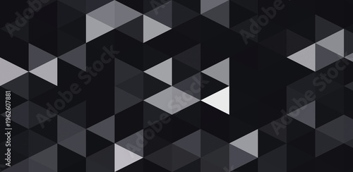 a digital geometric abstract artwork featuring a pattern of interlocking triangles