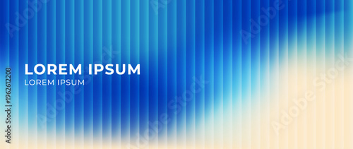 Abstract ocean gradient background in blue and cyan with subtle vertical texture stripe inspired by sea waves, summer light. Calm airy seaside backdrop for banners, travel promotions, modern design