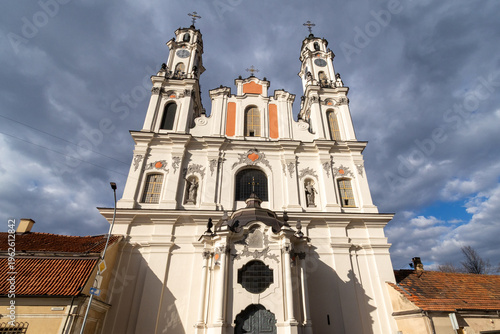 Late Baroque Facade of the Missionary Church in Vilnius