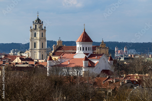 Panorama of Vilnius Old Town Churches from Subacius Hill