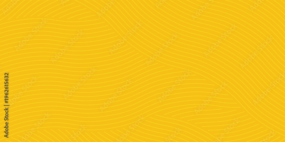 Fototapeta premium Yellow instant noodle, pasta and spaghetti texture with geometric wavy lines. Ramen, pasta vector pattern. Background abstract food illustration
