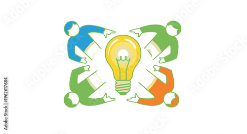 Creative teamwork and innovative ideas concept.