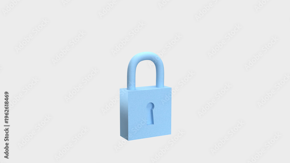Fototapeta premium Secure Data Protection and Digital Privacy Lock Concept 3d render.