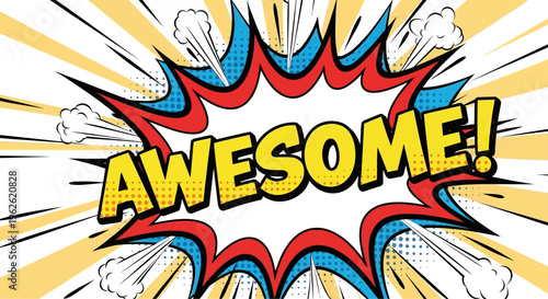 Awesome comic book style explosion speech bubble.