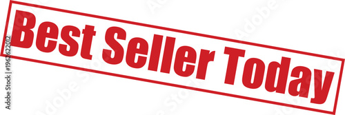 Red best seller today stamp on with bold text
