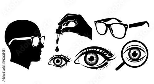 Eye Care And Vision Icons