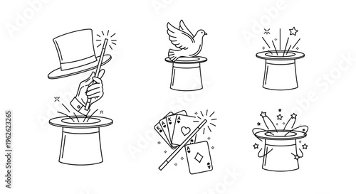 Magic Hat Icons Collection