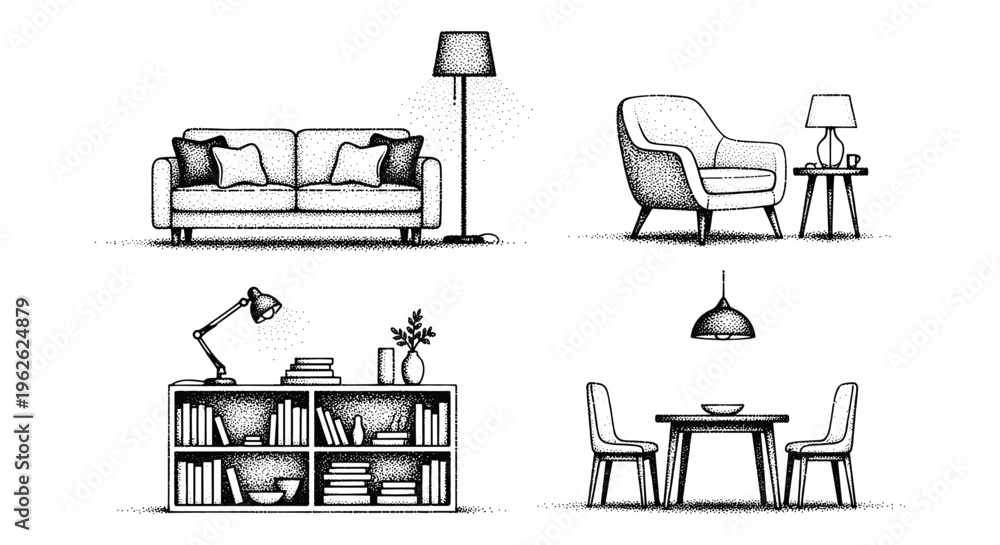 Fototapeta premium Interior Design Elements Collection