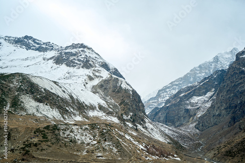 mountain landscape with snow