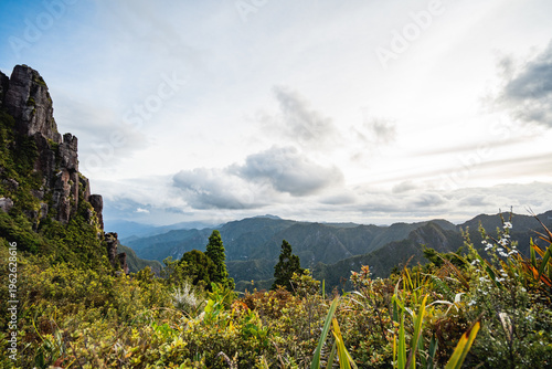 mountain landscape with blue sky
