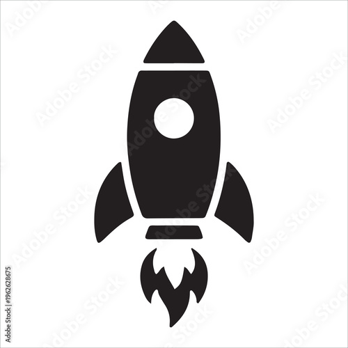 Startup Launch Line Icon Vector, New Business Development and Innovation Symbol EPS 10